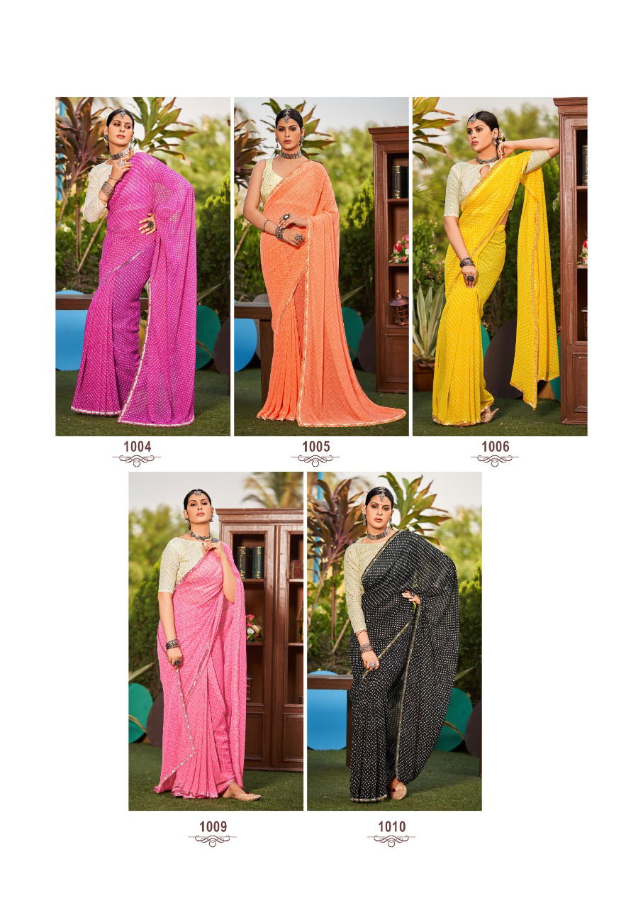 Stavan Smruti Stylish Fancy Designer Party Wear Georgette Saree Collection